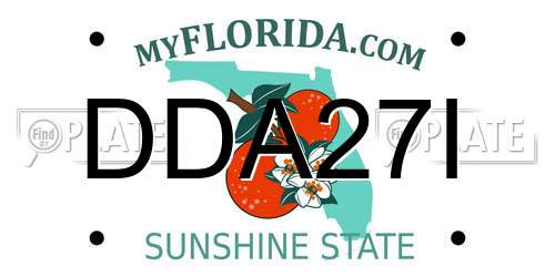 DDA27I Florida License Plate