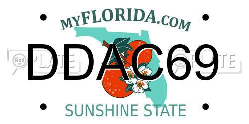 DDAC69 Florida License Plate