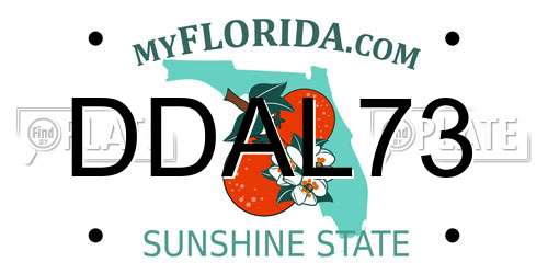 DDAL73 Florida License Plate