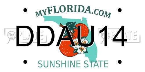 DDAU14 Florida License Plate