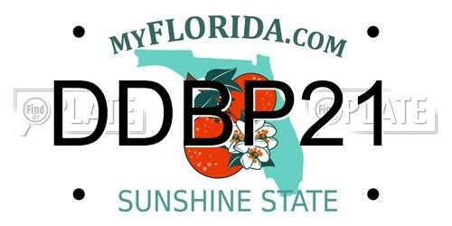 DDBP21 Florida License Plate