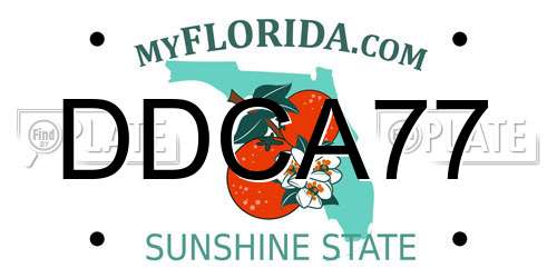 DDCA77 Florida License Plate
