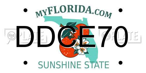 DDCE70 Florida License Plate