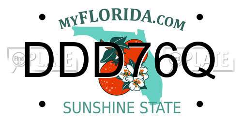 DDD76Q Florida License Plate