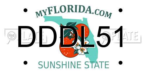 DDDL51 Florida License Plate