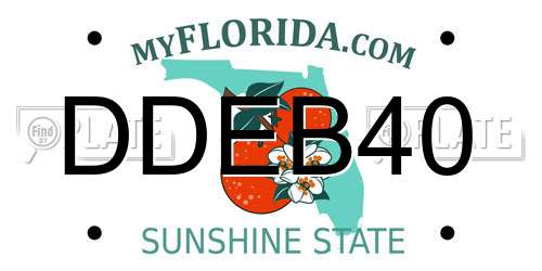 DDEB40 Florida License Plate