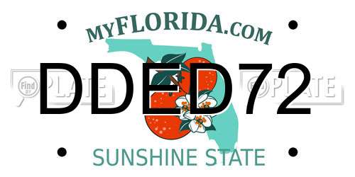 DDED72 Florida License Plate