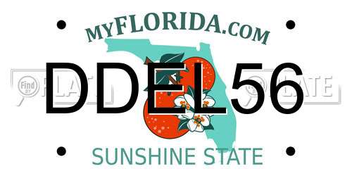 DDEL56 Florida License Plate