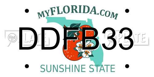 DDFB33 Florida License Plate