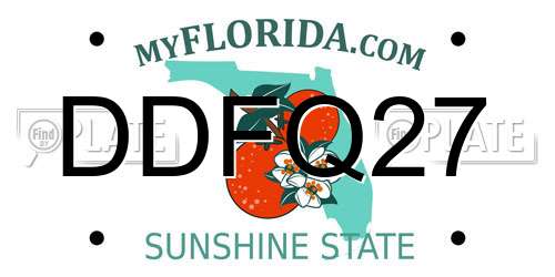 DDFQ27 Florida License Plate
