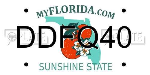 DDFQ40 Florida License Plate
