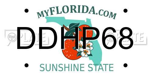 DDHP68 Florida License Plate