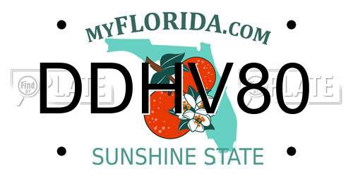 DDHV80 Florida License Plate