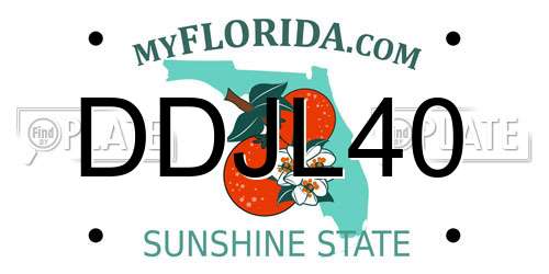 DDJL40 Florida License Plate
