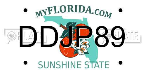 DDJP89 Florida License Plate