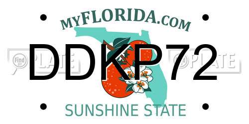 DDKP72 Florida License Plate