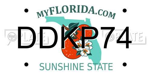 DDKP74 Florida License Plate