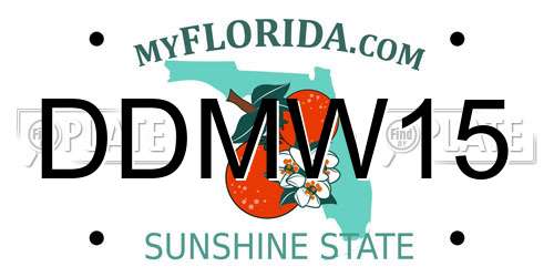 DDMW15 Florida License Plate