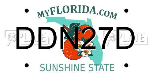 DDN27D Florida License Plate
