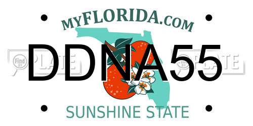 DDNA55 Florida License Plate
