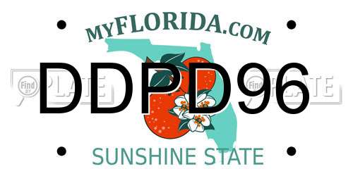 DDPD96 Florida License Plate