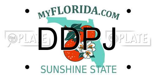 DDPJ Florida License Plate