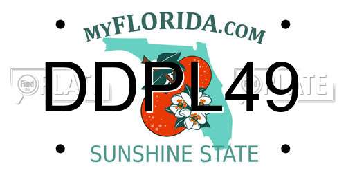 DDPL49 Florida License Plate