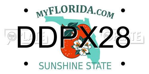 DDPX28 Florida License Plate