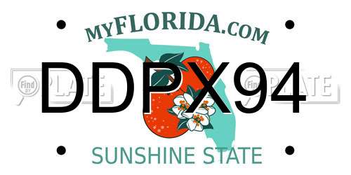 DDPX94 Florida License Plate