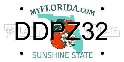 DDPZ32 Florida License Plate