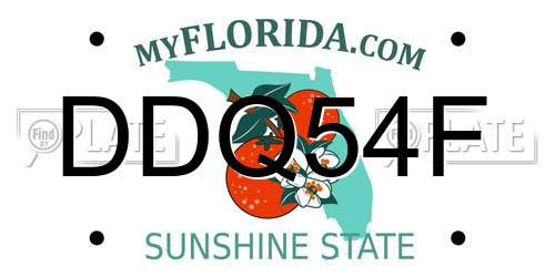 DDQ54F Florida License Plate