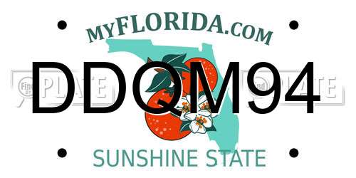 DDQM94 Florida License Plate