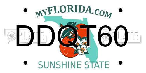 DDQT60 Florida License Plate