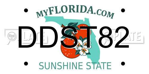 DDST82 Florida License Plate