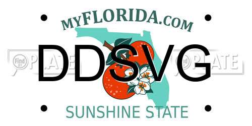 DDSVG Florida License Plate
