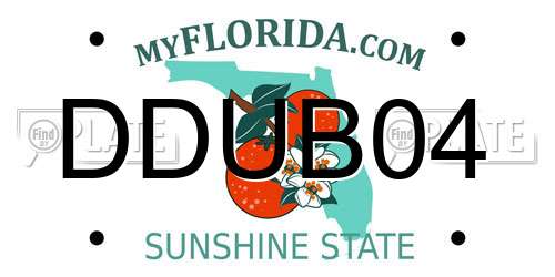 DDUB04 Florida License Plate
