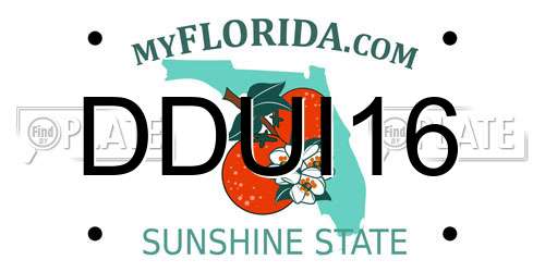 DDUI16 Florida License Plate