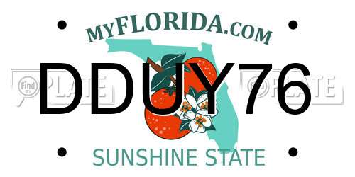 DDUY76 Florida License Plate