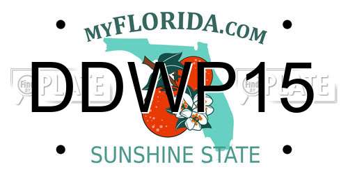 DDWP15 Florida License Plate