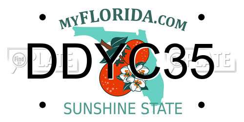 DDYC35 Florida License Plate