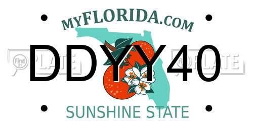 DDYY40 Florida License Plate