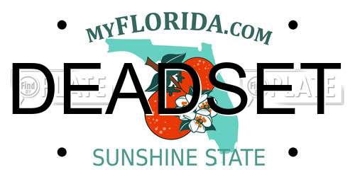 DEADSET Florida License Plate