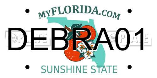 DEBRA01 Florida License Plate