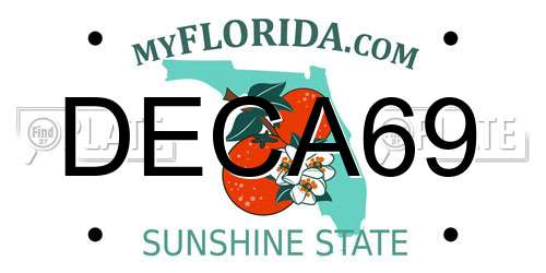 DECA69 Florida License Plate