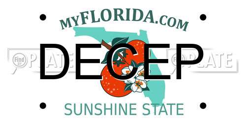 DECEP Florida License Plate