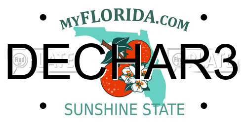 DECHAR3 Florida License Plate