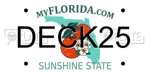 DECK25 Florida License Plate