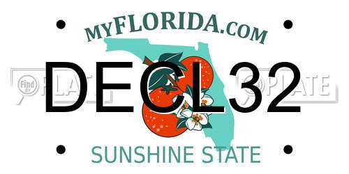 DECL32 Florida License Plate