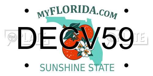 DECV59 Florida License Plate