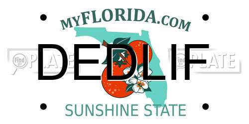 DEDLIF Florida License Plate